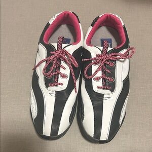 Footjoy LoPro Golf Shoes, Black and White, Women’s, Size 8 1/2